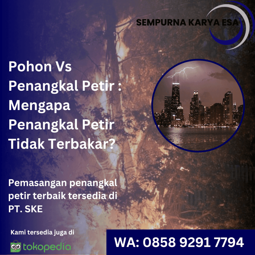 mengapa penangkal petir tidak terbakar saat tersambar petir