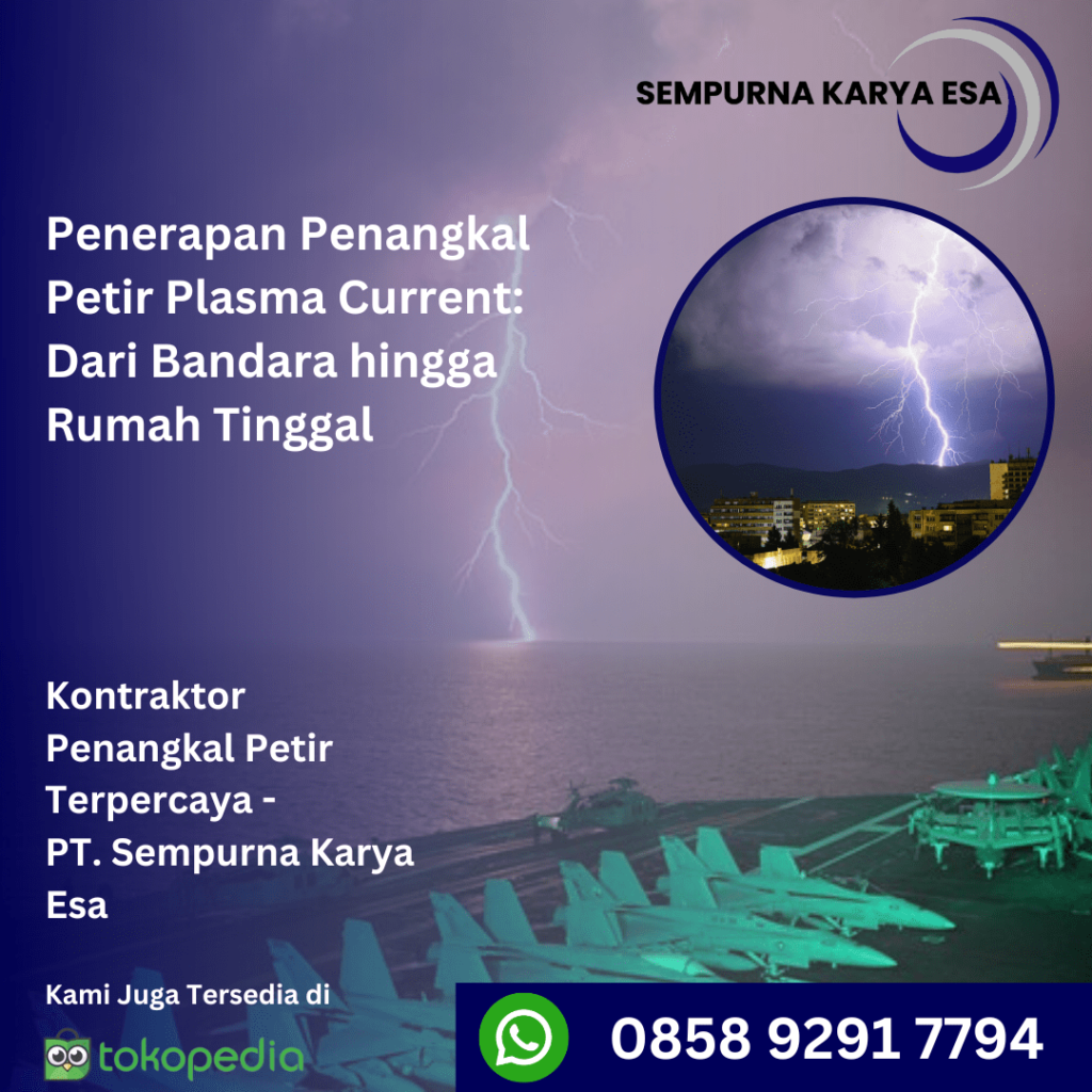 penerapan penangkal petir plasma current