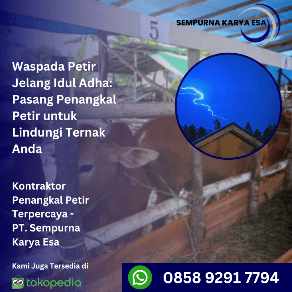 pasang penangkal petir anda untuk amankan ternak anda - sempurna karya esa