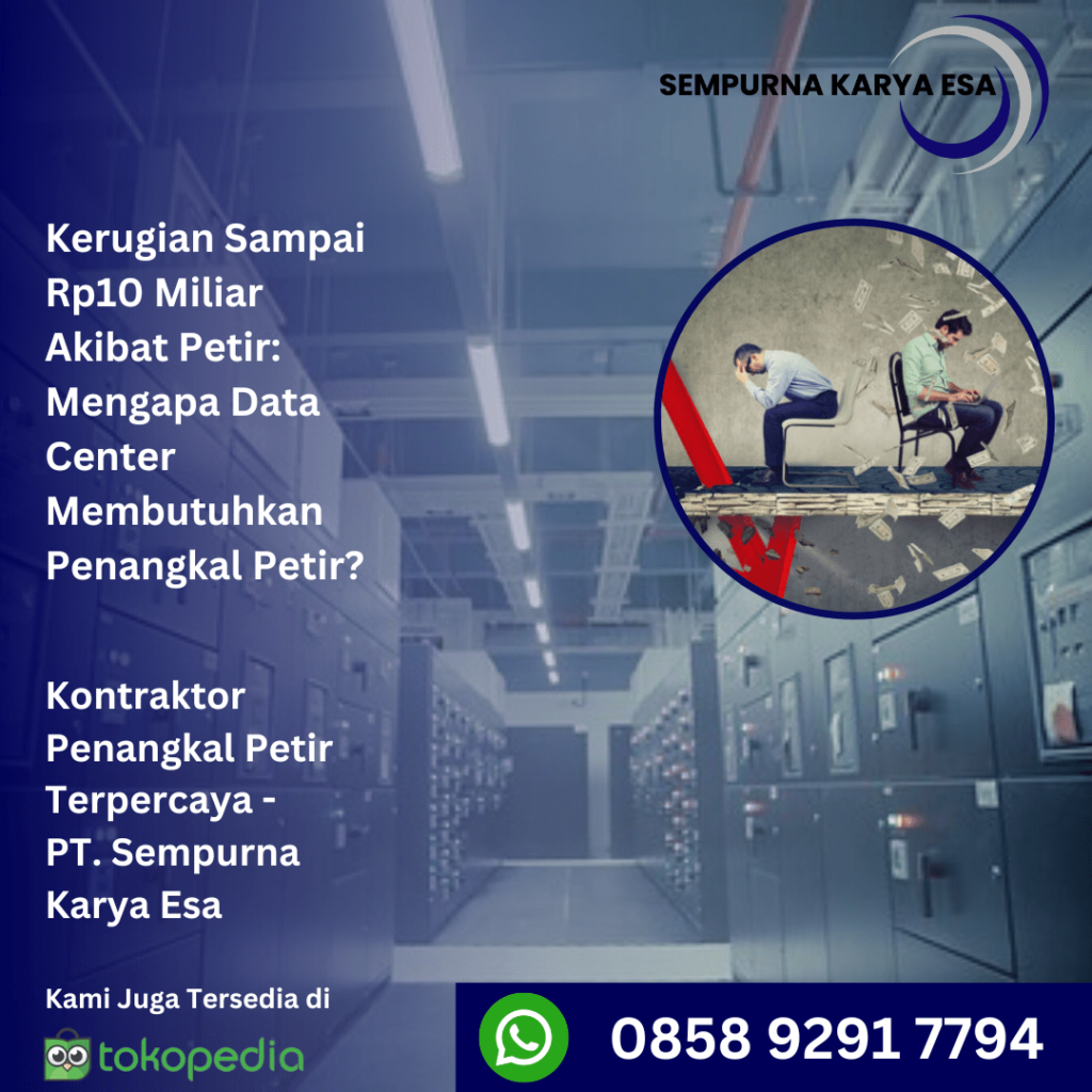 pasang penangkal petir data center - sempurna karya esa