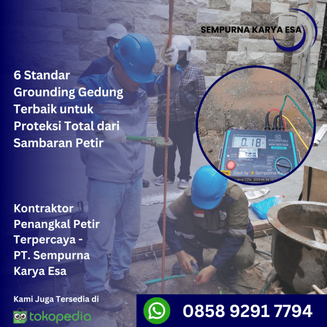 6 standar grounding gedung terbaik untuk proteksi dari sambaran petir
