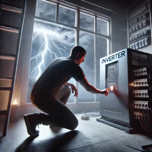 perlukah mematikan inverter saat petir