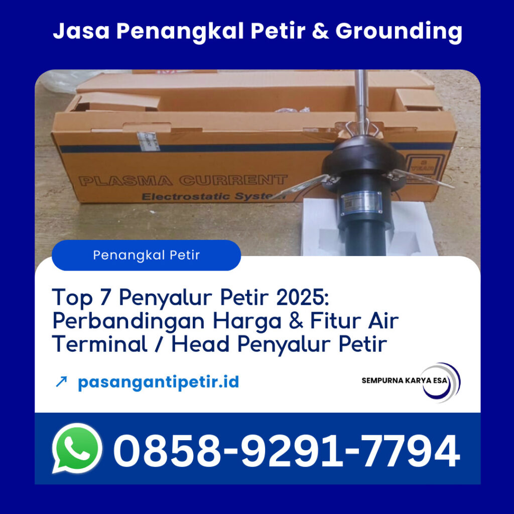 rekomendasi penangkal petir 2025 perbandingan harga dan fitur air terminal head penangkal petir jual penangkal petir hubungi 085892917794
