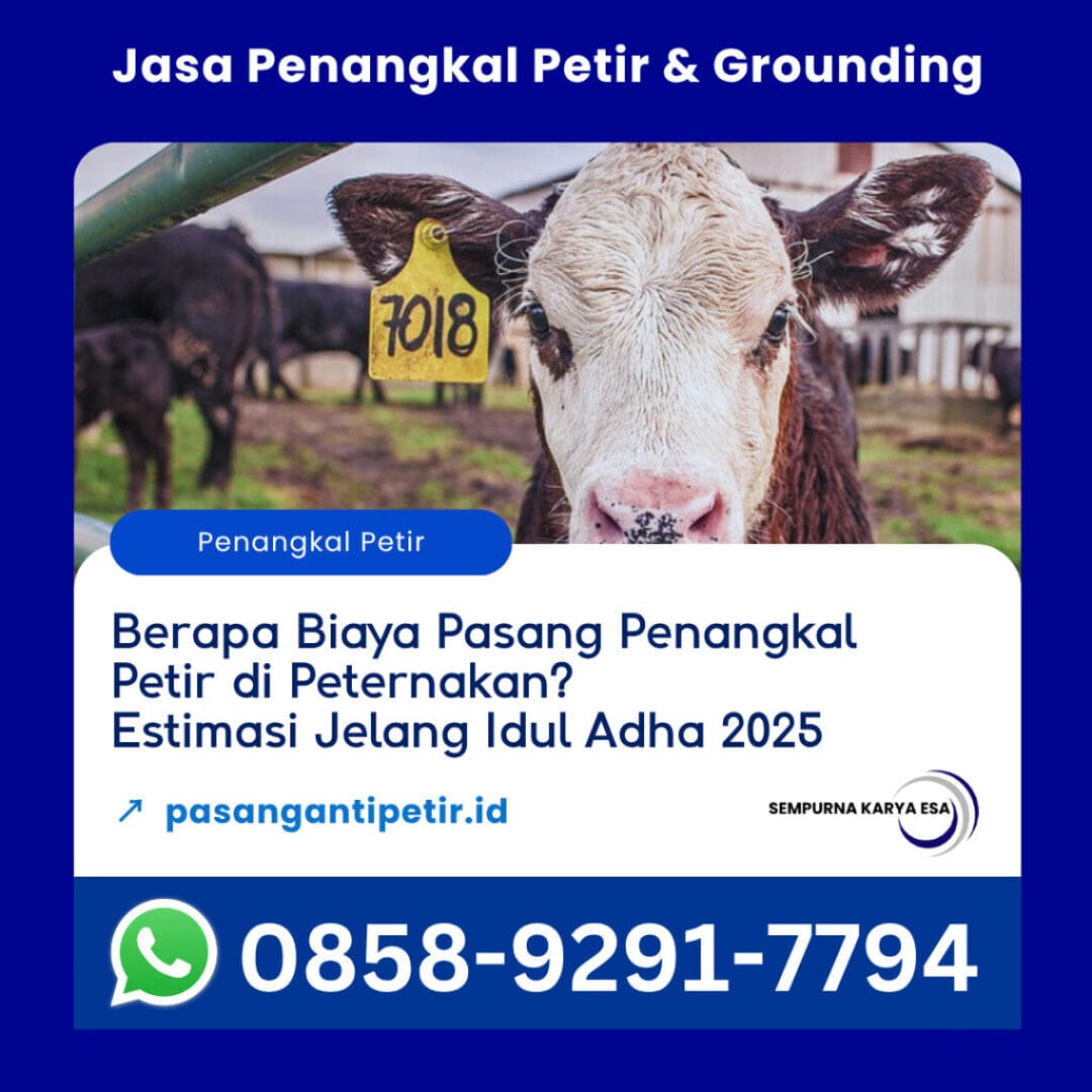 berapa biaya pasang penangkal petir di peternakan estimasi jelang idul adha 2025 jasa penangkal petir sempurna karya esa hubungi 085892917794
