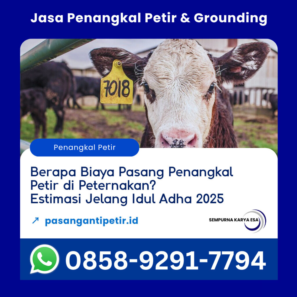 berapa biaya pasang penangkal petir di peternakan estimasi jelang idul adha 2025 jasa penangkal petir sempurna karya esa hubungi 085892917794