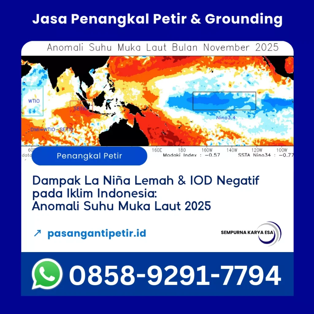 dampak la niña lemah dan IOD negatif pada iklim indonesia anomali suhu muka laut 2025 artikel pt sempurna karya esa